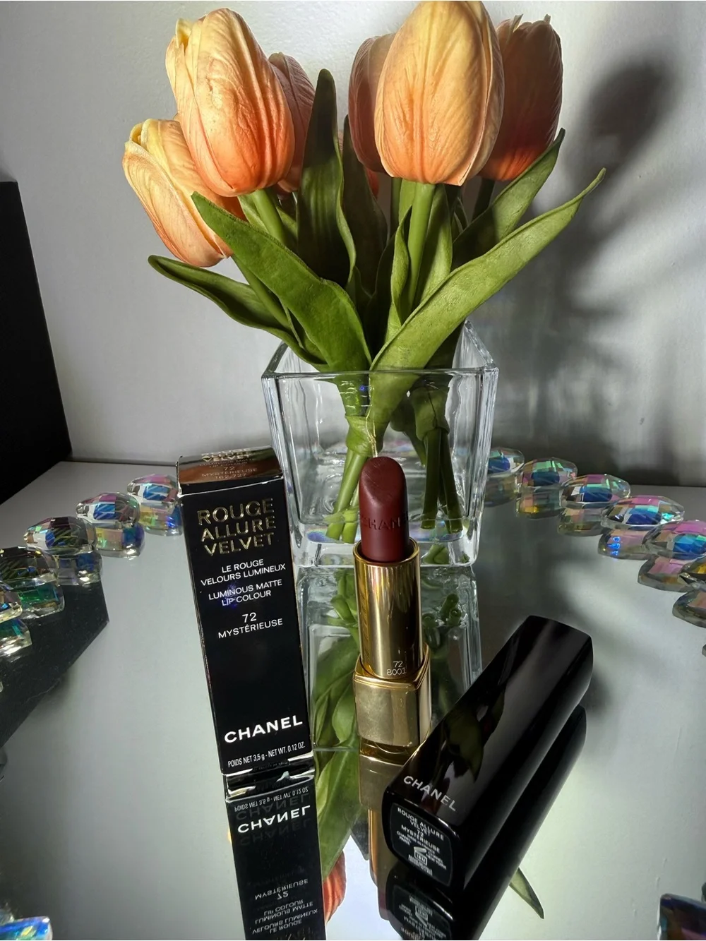 CHANEL Women Rouge Allure Velvet 72 Mystérieuse Luminous Matte Lipstick